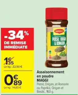 Carrefour MAGGI Assaisonnement en poudre offre