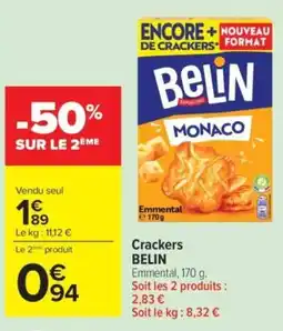 Carrefour BELIN Crackers offre