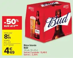 Carrefour Bud Bière blonde offre