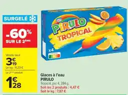 Carrefour PIRULO Glaces à l'eau offre