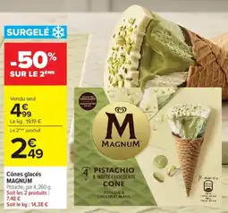 Carrefour Magnum Cônes glacés offre