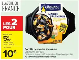 Carrefour LA CANCALAISE Moules de Pleine Mer offre