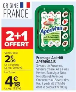 Carrefour Aperivrais Fromage Apéritif offre
