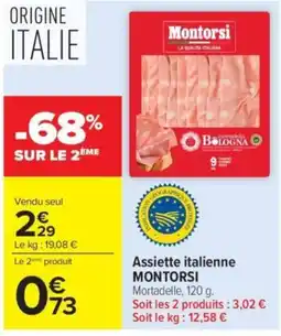 Carrefour Montorsi Assiette italienne offre