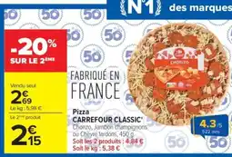 Carrefour Carrefour Classic Pizza Chorizo offre