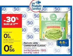 Carrefour Carrefour Classic' Haricots verts offre