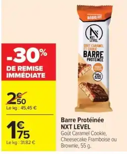 Carrefour NXT LEVEL Barre Protéinée offre