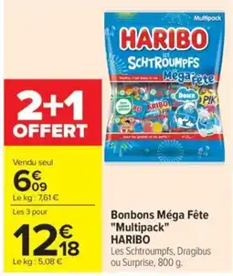 Carrefour HARIBO Bonbons Méga Fête offre
