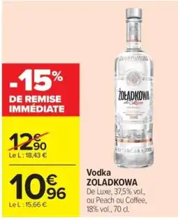 Carrefour ZOLADKOWA Vodka offre