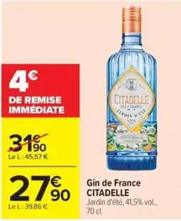 Carrefour CITADELLE Gin de France offre