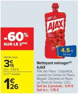 Carrefour AJAX Nettoyant ménager offre