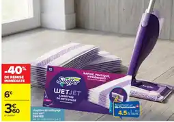 Carrefour Swiffer WetJet Lingettes de nettoyage offre