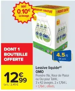 Carrefour OMO Lessive liquide offre