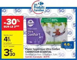 Carrefour Carrefour Essential Papier hygiénique Ultra Confort offre