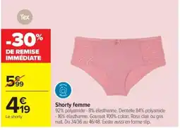 Carrefour Tex Shorty femme offre