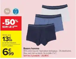 Carrefour Boxers homme offre
