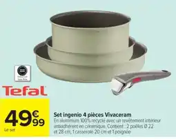 Carrefour Tefal Set ingenio 4 pièces Vivaceram offre