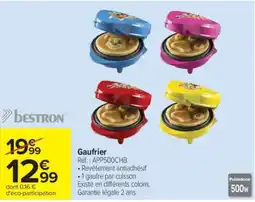 Carrefour BESTRON Gaufrier offre