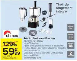 Carrefour ohmex Robot culinaire multifonction offre