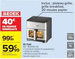 Carrefour MEDEK Air fryer offre