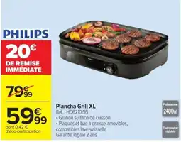 Carrefour PHILIPS Plancha Grill XL offre