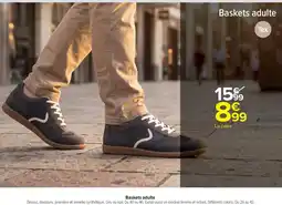 Carrefour Tex baskets adulte offre