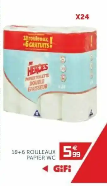 18+6 rouleaux papier wc