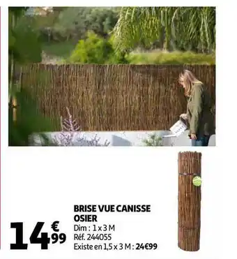 Auchan Brise Vue Canisse Osier offre