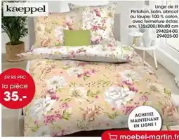 Möbel Martin KAEPPEL Linge de lit Flirtation offre