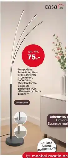 Möbel Martin Lampadaire Tristar II offre