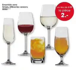 Möbel Martin Ensemble verre Simply offre