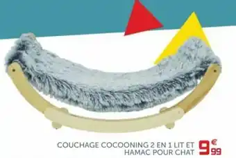 Gifi Couchage cocooning 2 en 1 lit et hamac pour chat offre