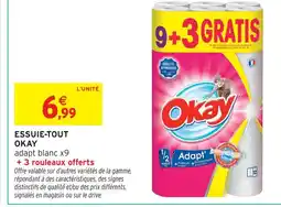 Intermarché Okay essuie-tout adapt blanc offre