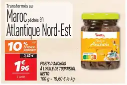 Netto Netto filets d'anchois à l'huile de tournesol offre