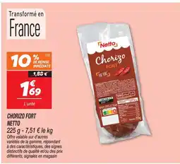 Netto Netto chorizo fort offre