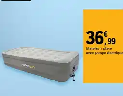 E.Leclerc Sport Matelas 1 place avec pompe electrique offre
