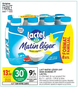 Intermarché Lactel matin léger uht demi-écrémé ff offre