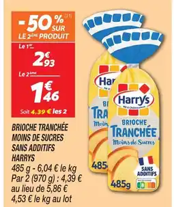 Netto Harrys brioche tranchée moins de sucres sans additifs offre