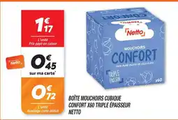 Netto Netto boîte mouchoirs cubique confort x60 triple épaisseur offre