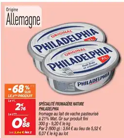 Netto Philadelphia spécialité fromagère nature xl offre