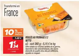 Netto Netto roulés au fromage x2 offre