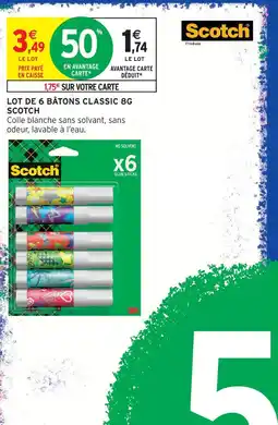 Intermarché Scotch lot de 6 bâtons classic 8g offre