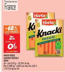 Netto Herta knacki veggie saucisse végétale offre