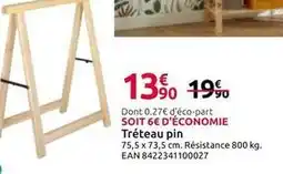 Mr Bricolage Tréteau pin offre
