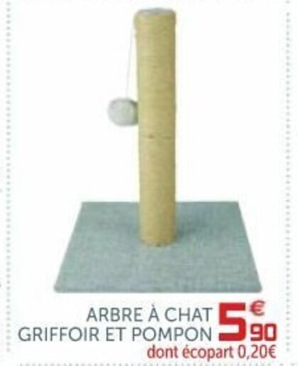 Promo Arbre A Chat Griffoir Et Pompon Chez Gifi