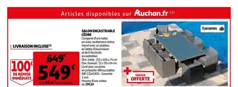 Auchan Salon Encastrable Cèdre offre