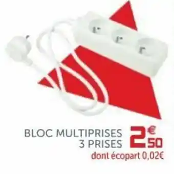 Gifi Bloc multiprises 3 prises offre