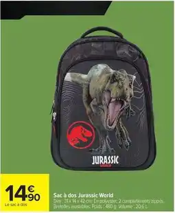 Carrefour Dim - sac à dos jurassic world offre