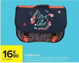 Carrefour Dim - cartable love offre