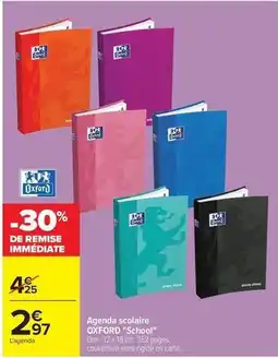 Carrefour Oxford - agenda scolaire offre